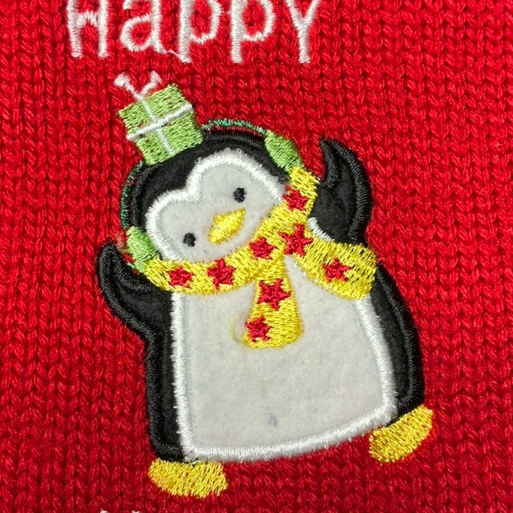 Penguin Knit Holiday Dog Sweater - Picture 3 of 7
